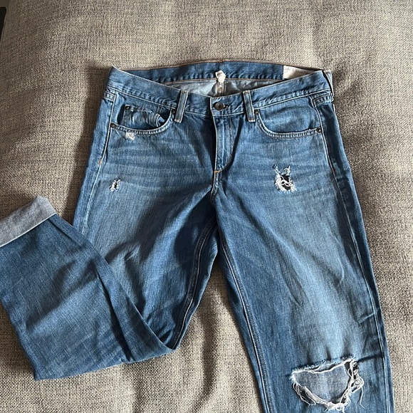 Rag & Bone Boyfriend Crop Jeans - Picture 1 of 4